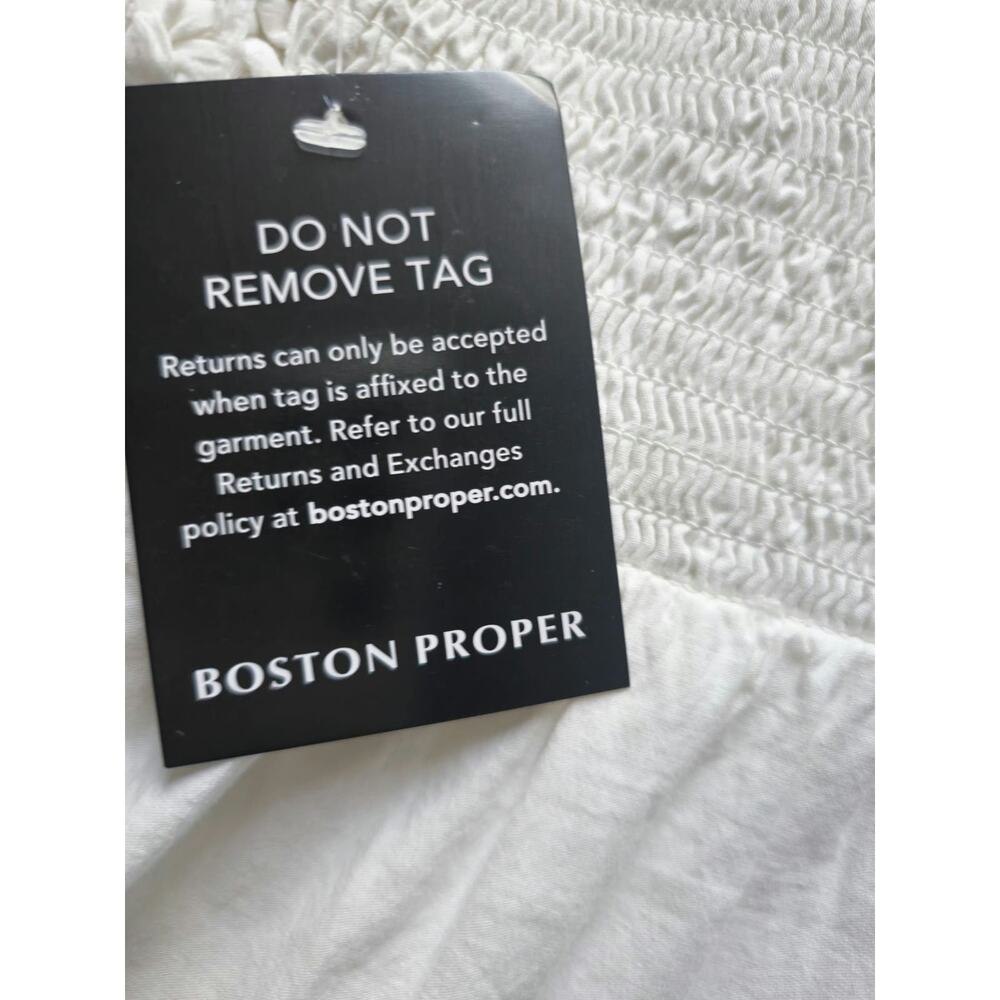 NWT, Boston Proper Women’s Macrame Tiered Tank Dress white, Size Small - Picture 6 of 7